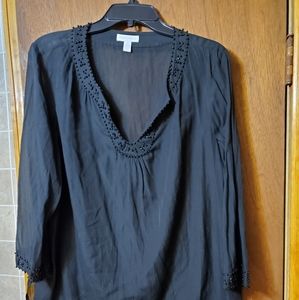 Charter Club Size 16 sheer top with beads